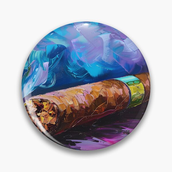 Artikelvorschau, Raffinierte Atmosphäre, impressionistisches Gemälde von Zigarre – raffinierter Genuss und dynamische Energie entworfen und verkauft von OlfactoART Studio.