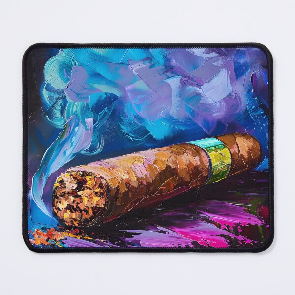 Item preview, Refined Atmosphere Impressionist Painting of Cigar- Sophisticated Indulgence and Dynamic Energy designed and sold by OlfactoART Studio.