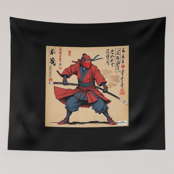 Item preview, Ninja red Japan style 8 designed and sold by RedWolfDisigne.