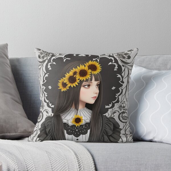 Item preview, gothic girl sunflower crown designed and sold by D-dreams.