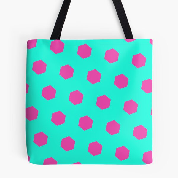 Item preview, Pink Repeating Hexagon Pattern Grid Teal Perpetual Outline designed and sold by Alchemy-A-La-G.