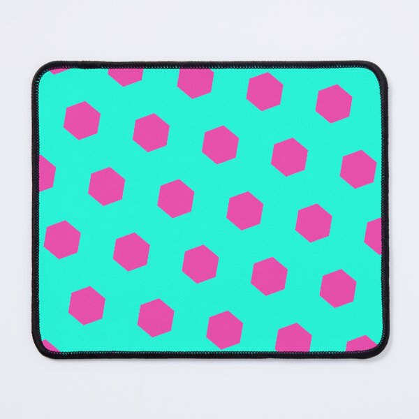 Item preview, Pink Repeating Hexagon Pattern Grid Teal Perpetual Outline designed and sold by Alchemy-A-La-G.