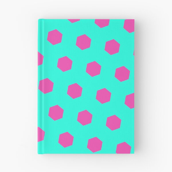 Item preview, Pink Repeating Hexagon Pattern Grid Teal Perpetual Outline designed and sold by Alchemy-A-La-G.