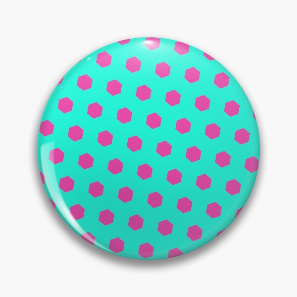 Item preview, Pink Repeating Hexagon Pattern Grid Teal Perpetual Outline designed and sold by Alchemy-A-La-G.