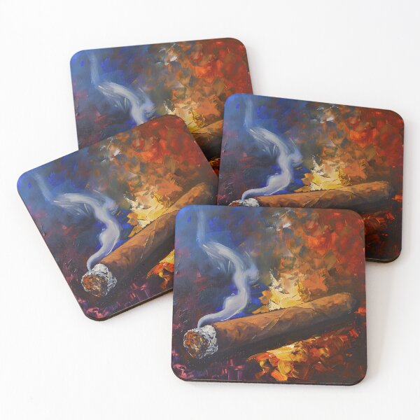 Item preview, Dynamic Focal Point - Impressionist Cigar Art, Bold Strokes of Indulgence and Artistic Intrigue designed and sold by OlfactoART Studio.
