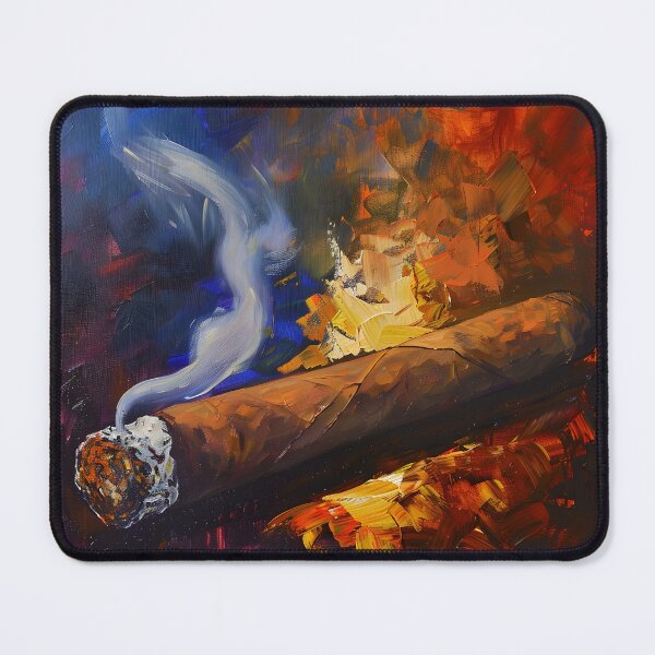 Item preview, Dynamic Focal Point - Impressionist Cigar Art, Bold Strokes of Indulgence and Artistic Intrigue designed and sold by OlfactoART Studio.