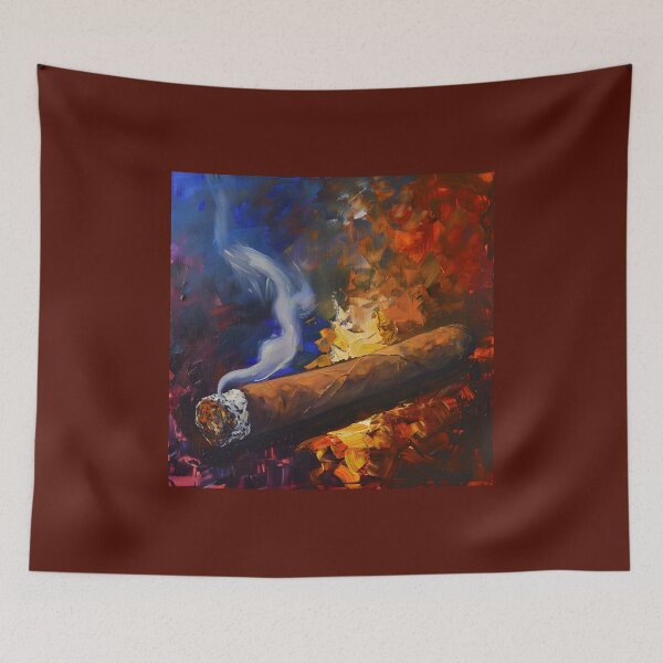 Item preview, Dynamic Focal Point - Impressionist Cigar Art, Bold Strokes of Indulgence and Artistic Intrigue designed and sold by OlfactoART Studio.