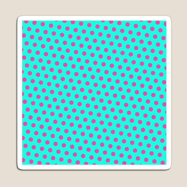 Item preview, Pink Repeating Hexagon Pattern Grid Teal Perpetual Outline designed and sold by Alchemy-A-La-G.