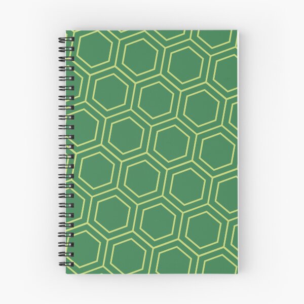Item preview, Yellow Repeating Hexagon Pattern Grid Green Perpetual Outline designed and sold by Alchemy-A-La-G.