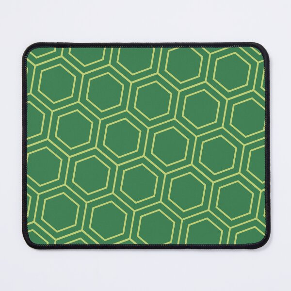 Item preview, Yellow Repeating Hexagon Pattern Grid Green Perpetual Outline designed and sold by Alchemy-A-La-G.