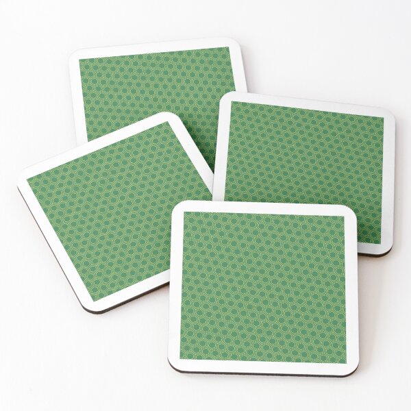 Item preview, Yellow Repeating Hexagon Pattern Grid Green Perpetual Outline designed and sold by Alchemy-A-La-G.
