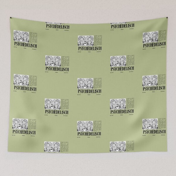 Item preview, PSYCHEDELISCH - SELTSAM, TRENDY, ÄSTHETISCH | Green Background designed and sold by RM-Journey.