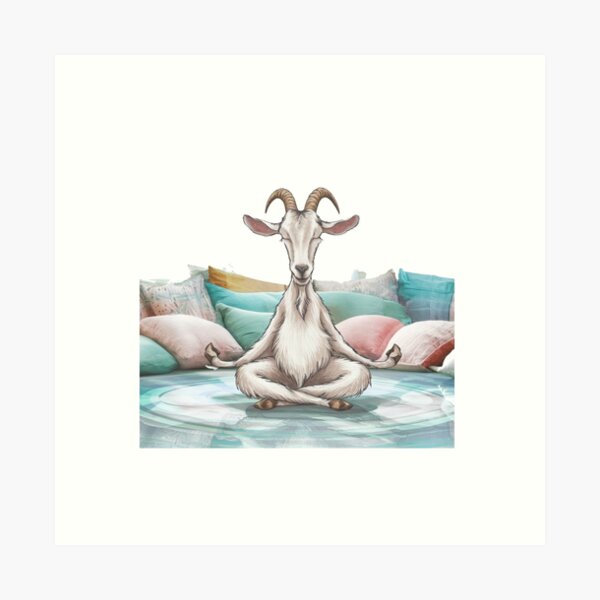 Item preview, Meditating Goat designed and sold by Gentle40Winks.