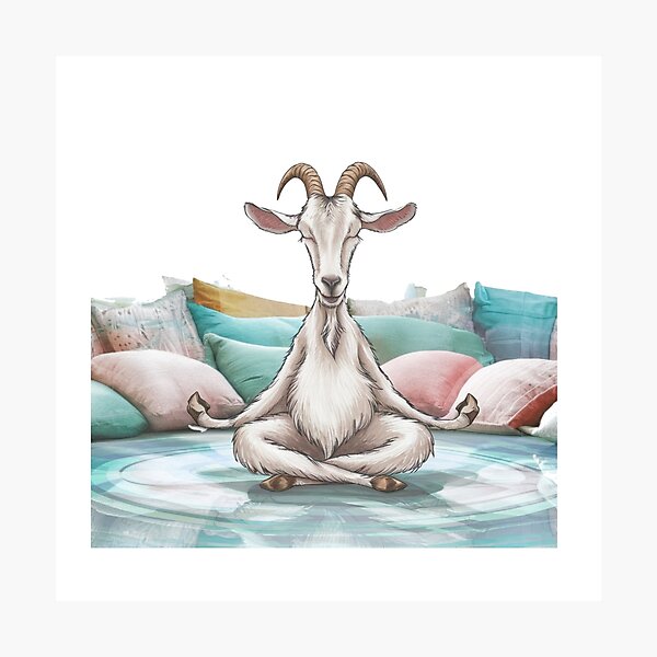 Item preview, Meditating Goat designed and sold by Gentle40Winks.