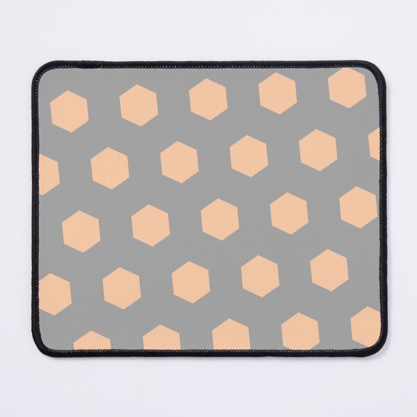 Item preview, Peach Repeating Hexagon Pattern Grid Grey Perpetual Outline designed and sold by Alchemy-A-La-G.