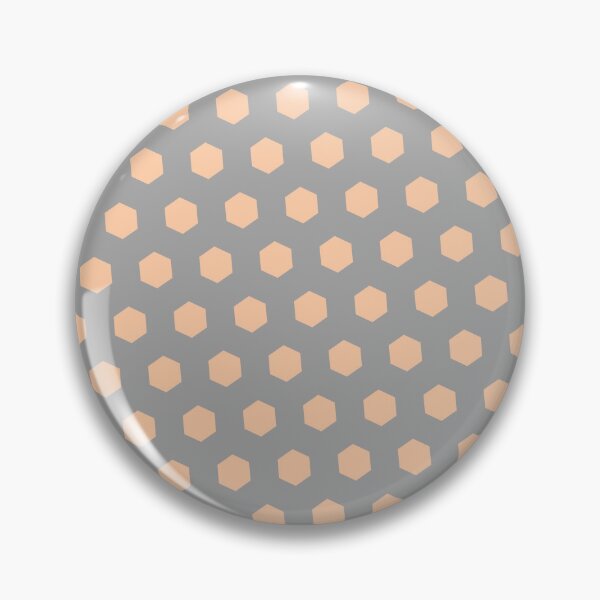 Item preview, Peach Repeating Hexagon Pattern Grid Grey Perpetual Outline designed and sold by Alchemy-A-La-G.