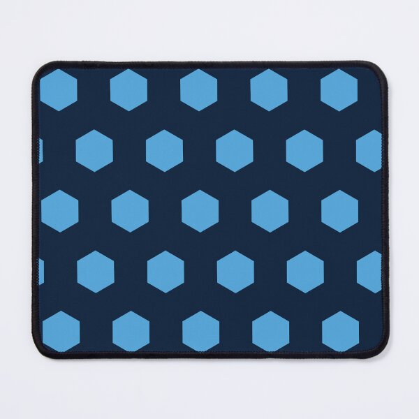 Item preview, Blue Repeating Hexagon Pattern Grid Navy Perpetual Outline designed and sold by Alchemy-A-La-G.