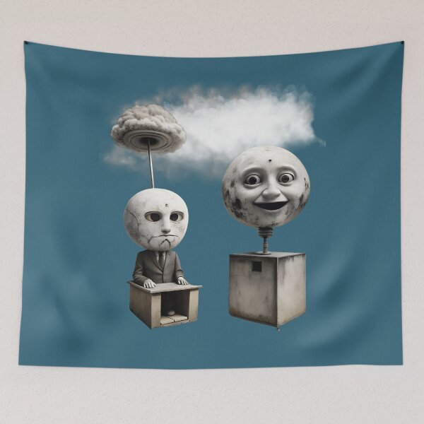 Item preview, Head in the Clouds Thought Provoking AI Image designed and sold by MugsAndDuds.