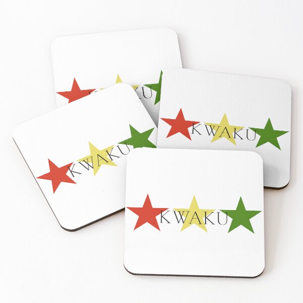 Item preview, Kwaku Ghana Akan Soul Name Red Yellow Green Stars designed and sold by camrynangela.