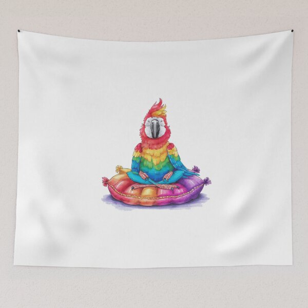Item preview, Meditating Parrot No.2 designed and sold by Gentle40Winks.