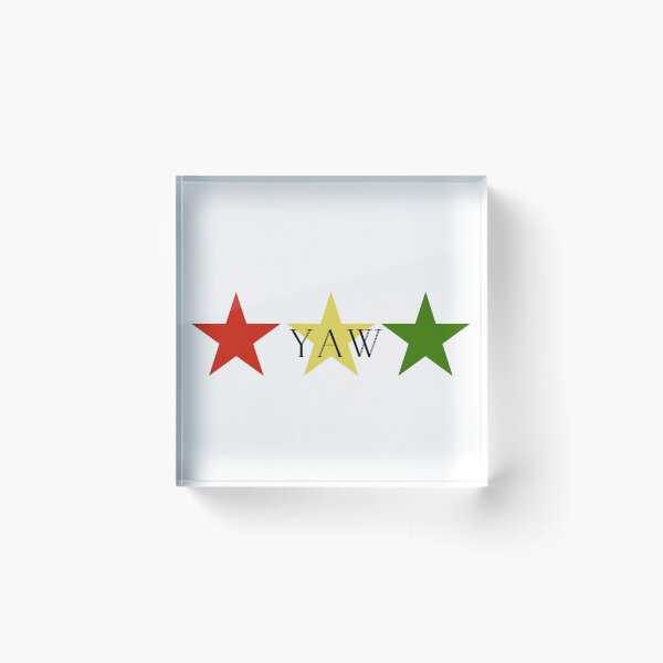 Item preview, Yaw Ghana Akan Soul Name Red Yellow Green Stars designed and sold by camrynangela.