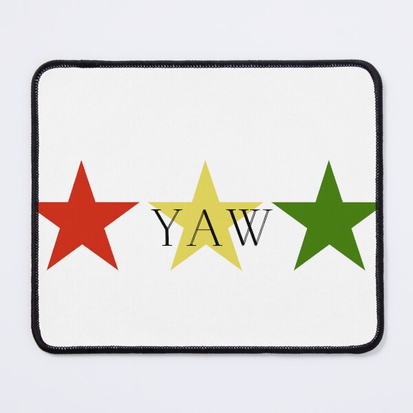 Item preview, Yaw Ghana Akan Soul Name Red Yellow Green Stars designed and sold by camrynangela.