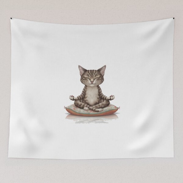 Item preview, Meditating Cat designed and sold by Gentle40Winks.