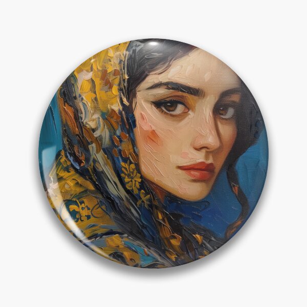 Item preview, Azerbaijani woman | Painting in the style of Vincent van Gogh designed and sold by ComicsFactory.
