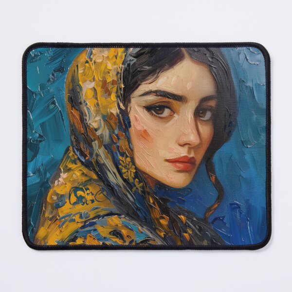 Item preview, Azerbaijani woman | Painting in the style of Vincent van Gogh designed and sold by ComicsFactory.