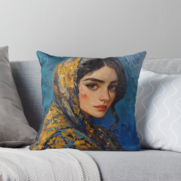 Item preview, Azerbaijani woman | Painting in the style of Vincent van Gogh designed and sold by ComicsFactory.