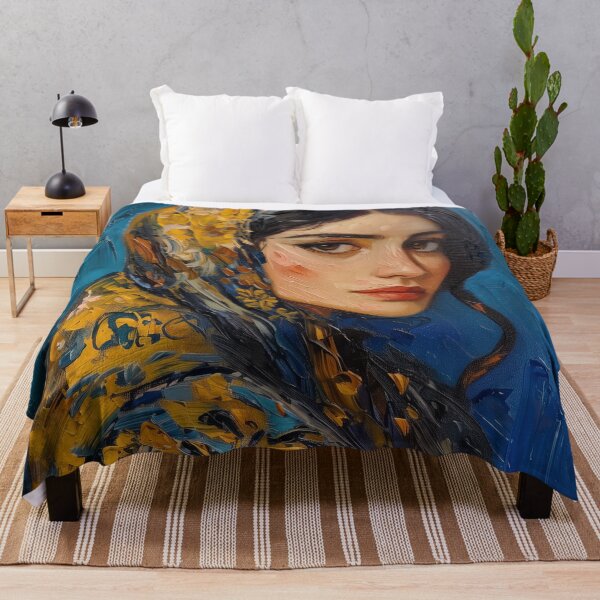 Item preview, Azerbaijani woman | Painting in the style of Vincent van Gogh designed and sold by ComicsFactory.