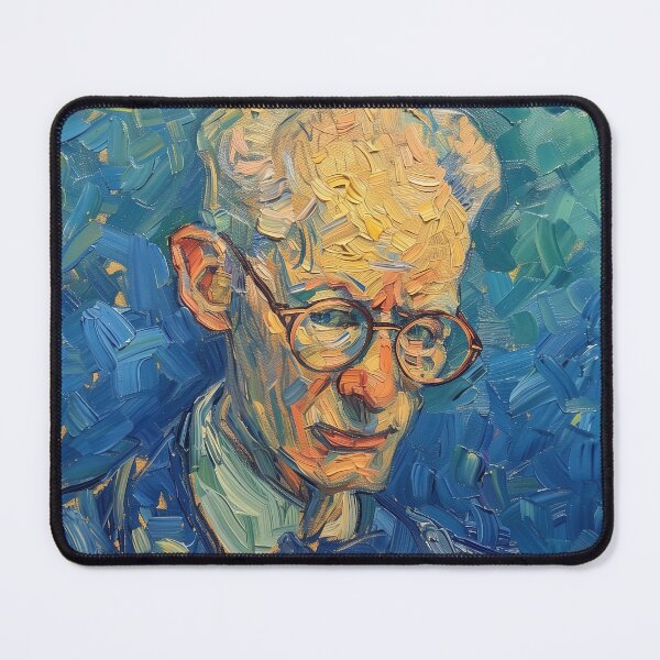 Item preview, B.F. Skinner | Painting in the style of Vincent van Gogh designed and sold by ComicsFactory.