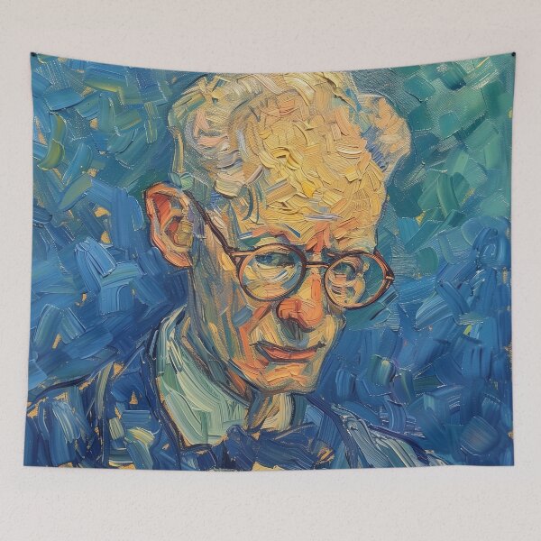 Item preview, B.F. Skinner | Painting in the style of Vincent van Gogh designed and sold by ComicsFactory.