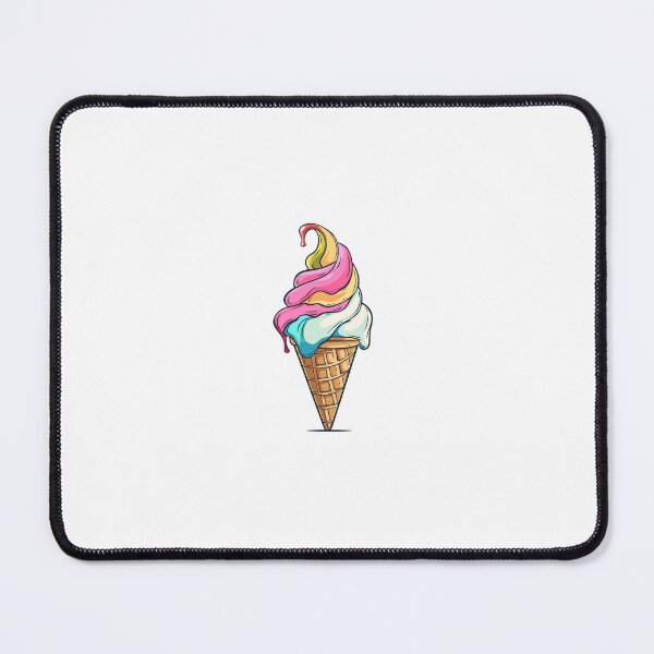 Item preview, Cartoon of a Colourful Ice Cream With Cone designed and sold by Sticker1Central.