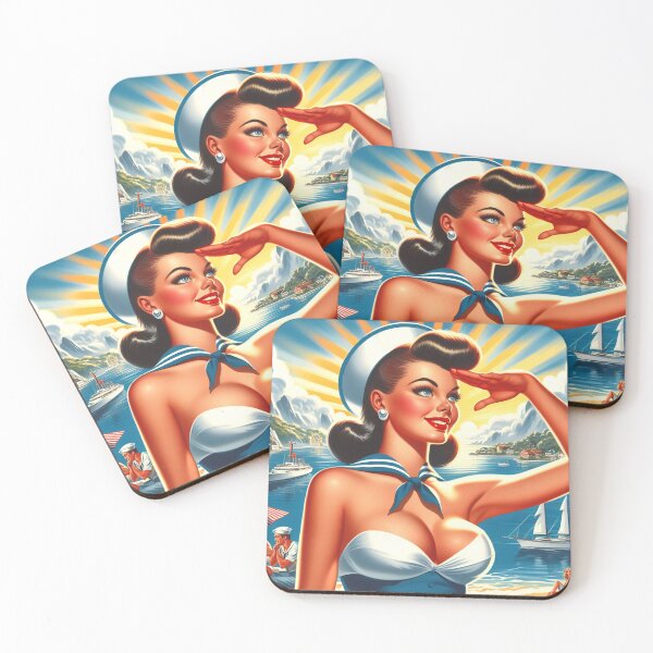 Item preview, Retro Sailor Pin-up designed and sold by PulpVintage.