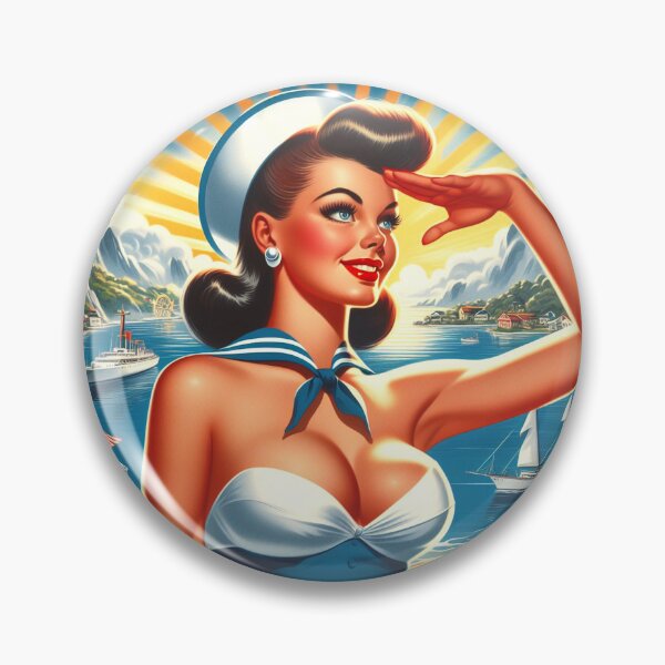 Item preview, Retro Sailor Pin-up designed and sold by PulpVintage.