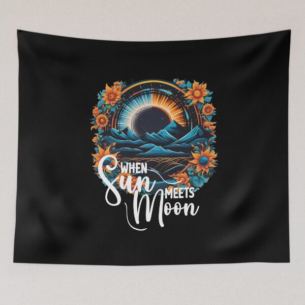 Item preview, When Sun Meets Moon, Solar Eclipse April 8 2024 designed and sold by orangeblue21.