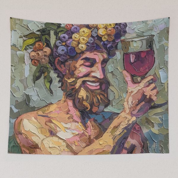 Item preview, Bacchus | Painting in the style of Vincent van Gogh designed and sold by ComicsFactory.