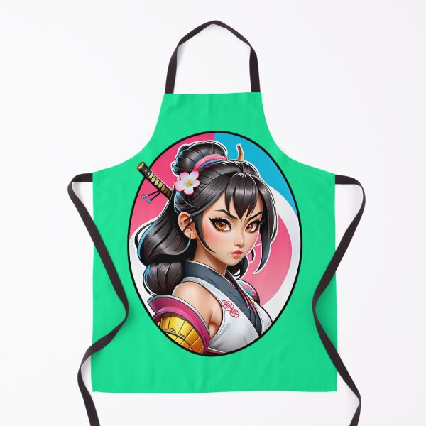 Aperçu de l'œuvre Cute Anime Samurai Warrior Girl créée et vendue par TheArtOfPat.