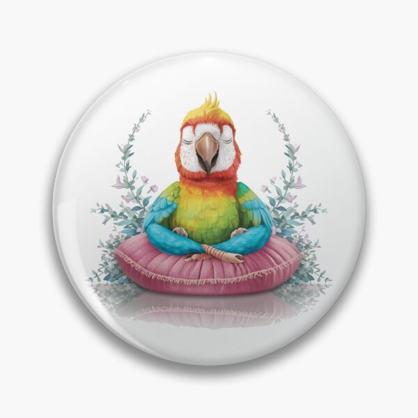 Item preview, Meditating Parrot designed and sold by Gentle40Winks.