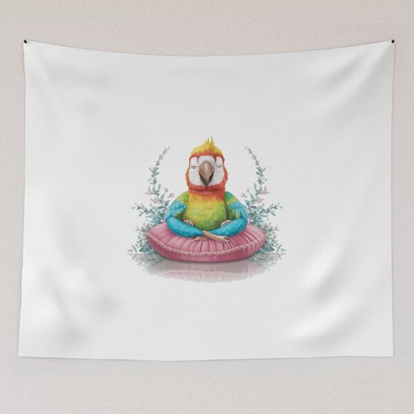 Item preview, Meditating Parrot designed and sold by Gentle40Winks.