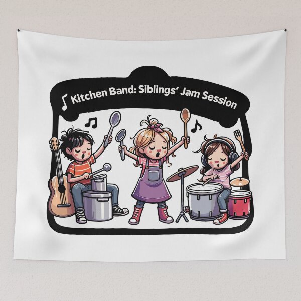 Item preview, kitchen band:siblings' jam session,national siblings day designed and sold by toobel.