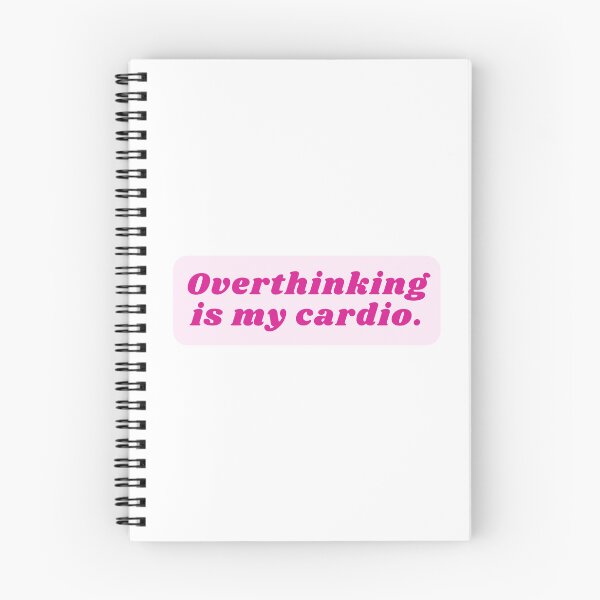 Item preview, Overthinking is my cardio: bold pink design designed and sold by Teribelle.