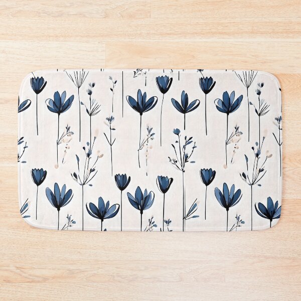 Item preview, Floating Blue Flowers designed and sold by Zenvo.