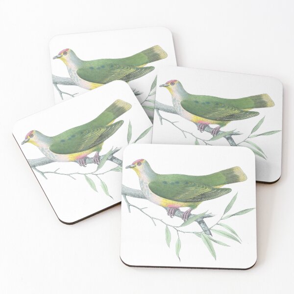 Item preview, Ptilopus Flavicollis Dove Vintage Color Lithograph designed and sold by ElegantTeaTime.