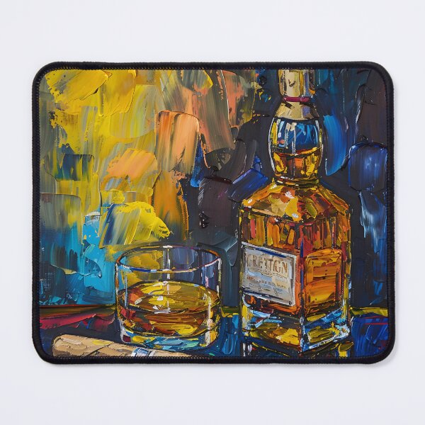 Item preview, Whiskey and Cigar Luxury - Post-Impressionist Spontaneous Burst of Artistic Elegance designed and sold by OlfactoART Studio.