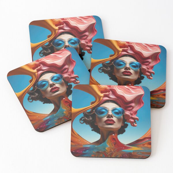 Item preview, Young Woman with Blue Glasses designed and sold by Quosmo.