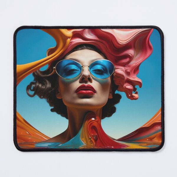 Item preview, Young Woman with Blue Glasses designed and sold by Quosmo.