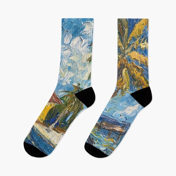 Item preview, Bahamian landscape | Painting in the style of Vincent van Gogh designed and sold by ComicsFactory.