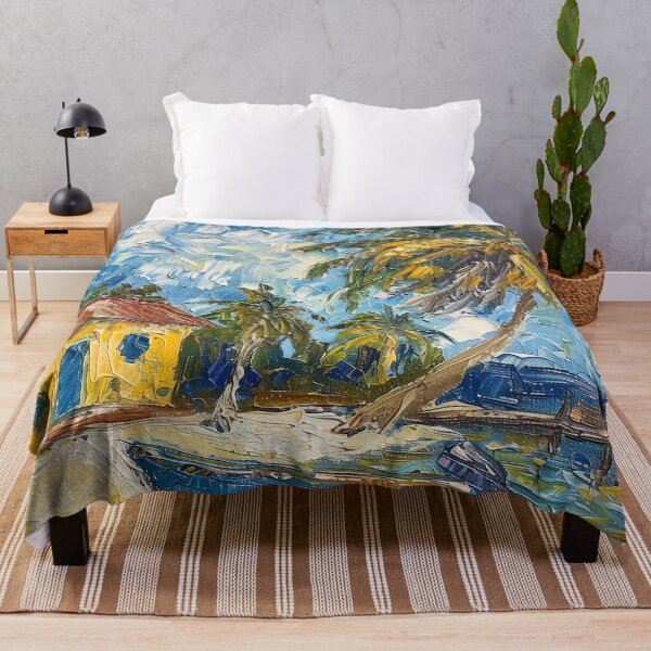 Item preview, Bahamian landscape | Painting in the style of Vincent van Gogh designed and sold by ComicsFactory.